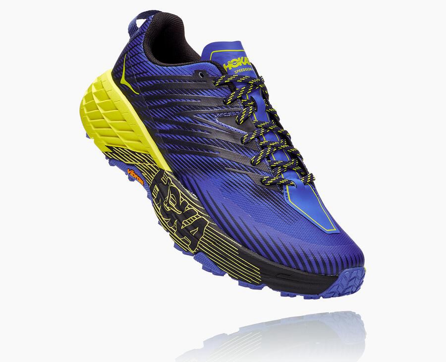 Hoka One One Trail Schoenen Heren - Speedgoat 4 - Blauw/Groen - WL6250738